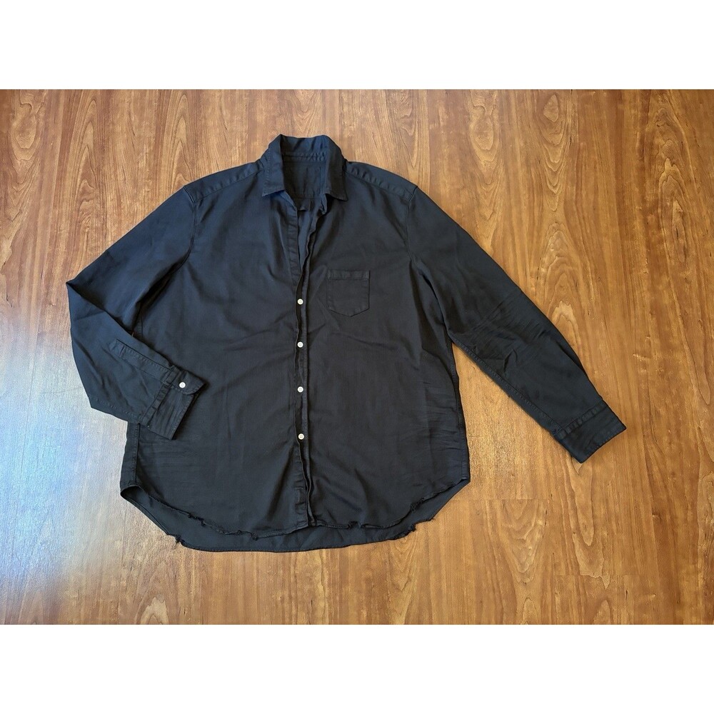 Frank & Eileen "Eileen" Button Down Featherweight Shirt In Black Distressed XL